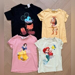 Disney Character T-Shirt Collection - Black, Yellow, Pink, Cream